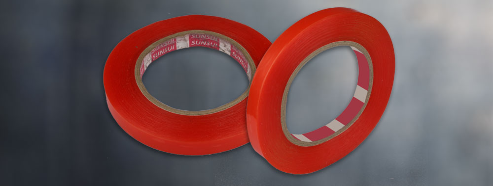Double SIDED Red polyester tape